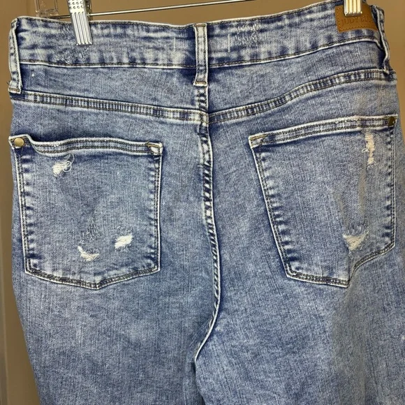 Judy Blue Distressed Raw Hem Skinny Fit Jeans Size 14W - Picture 12 of 12